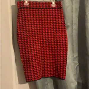 Black and red skirt